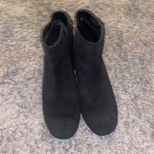 Black suede booties